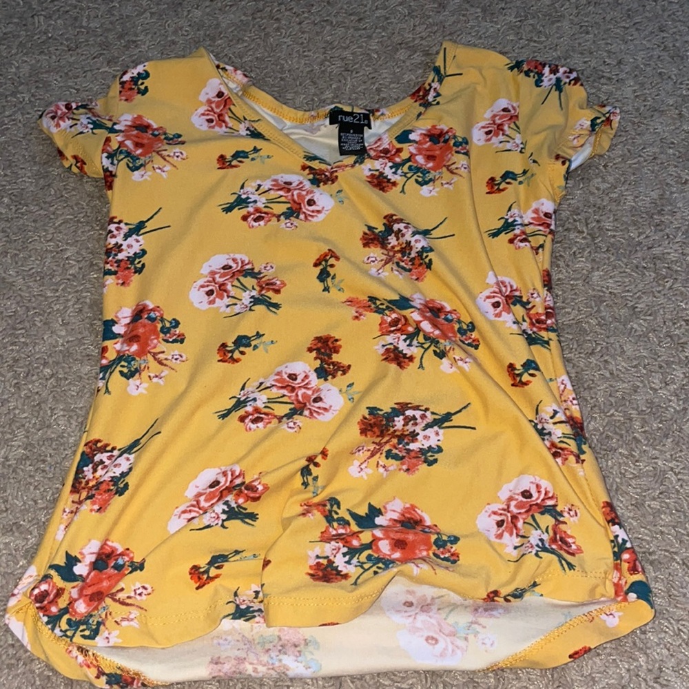 Yellow Floral Top